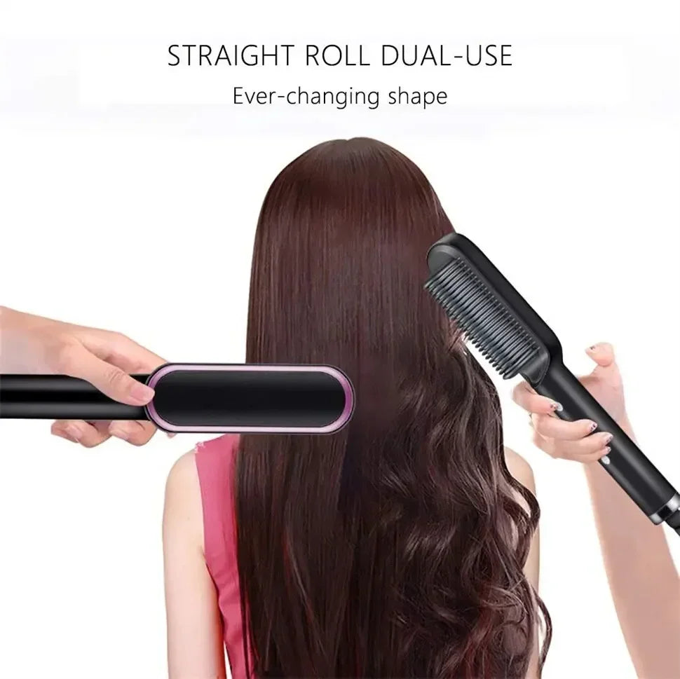 Hair Straightener 3In1 Professional Quick Heated Electric Hot Comb