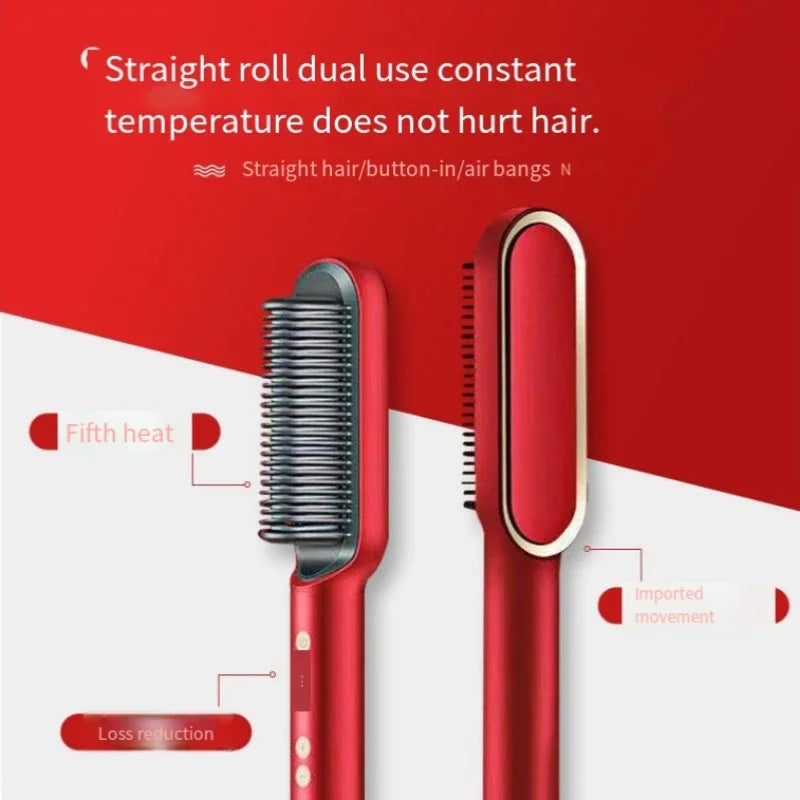 Hair Straightener 3In1 Professional Quick Heated Electric Hot Comb