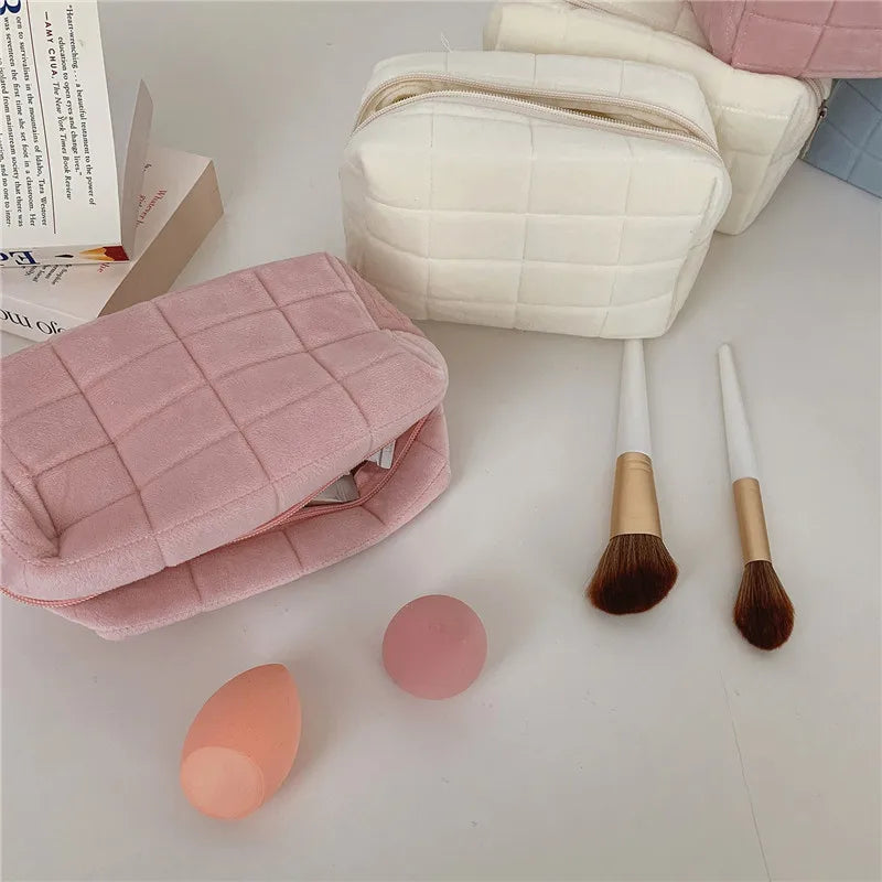 Women Zipper Makeup Organizer Handbag