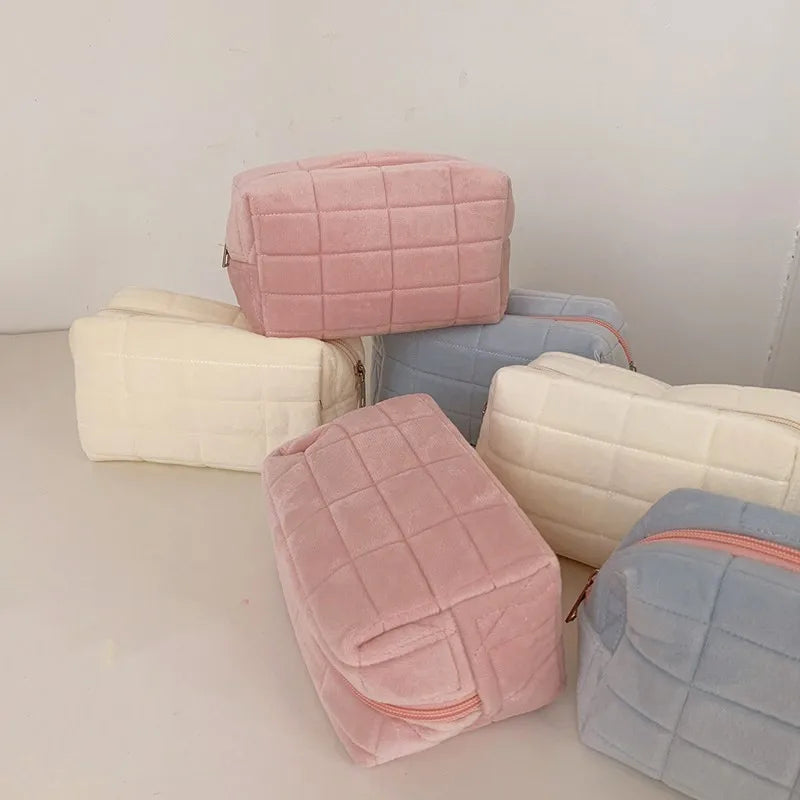 Women Zipper Makeup Organizer Handbag