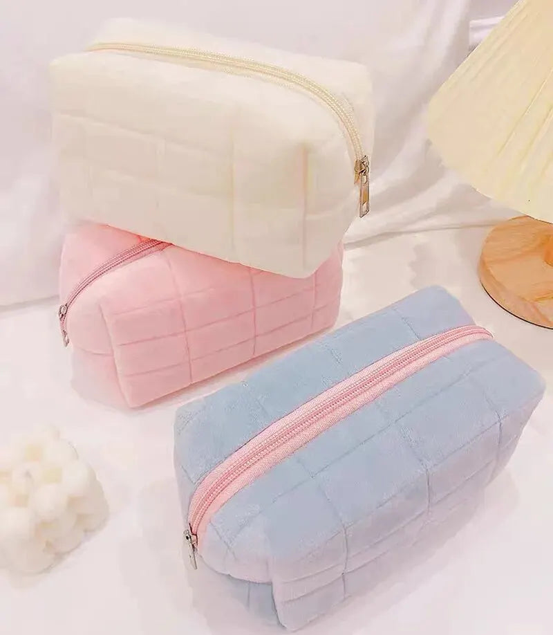 Women Zipper Makeup Organizer Handbag