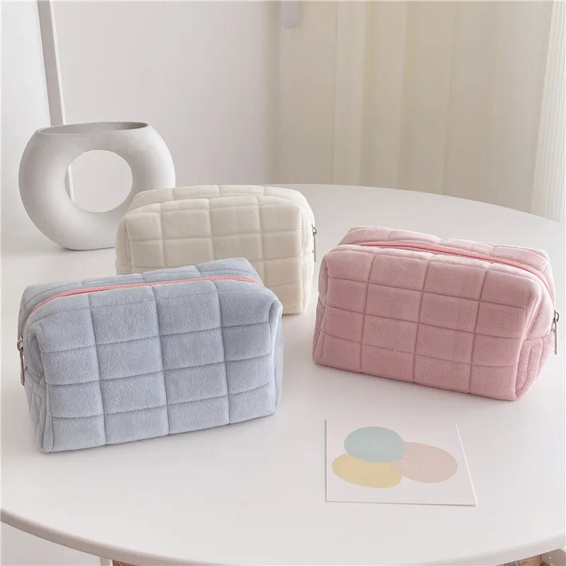 Women Zipper Makeup Organizer Handbag