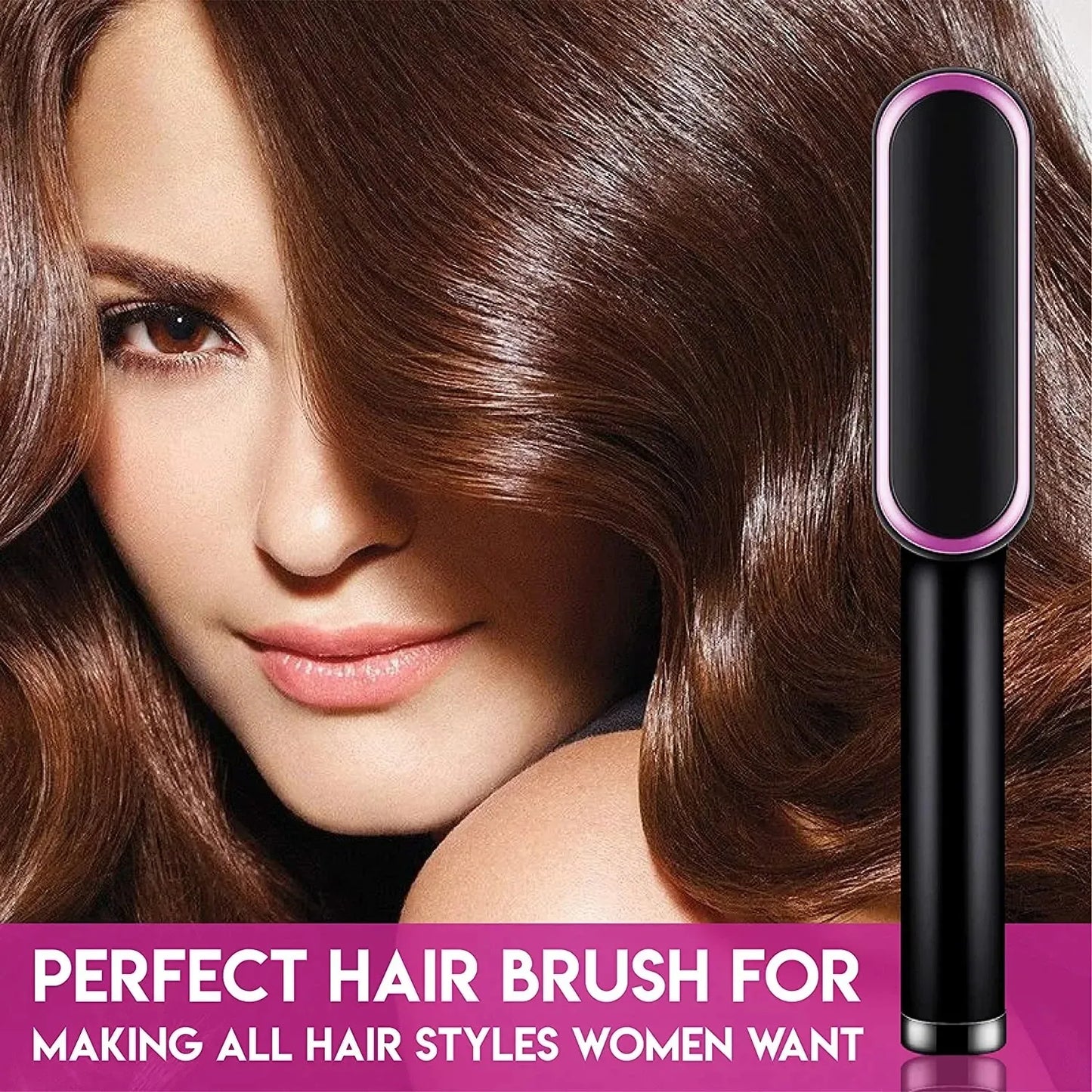 Hair Straightener 3In1 Professional Quick Heated Electric Hot Comb