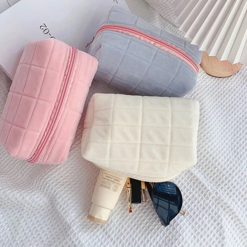 Women Zipper Makeup Organizer Handbag