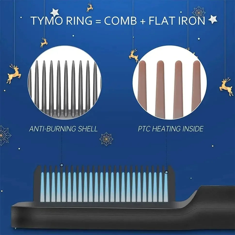 Hair Straightener 3In1 Professional Quick Heated Electric Hot Comb