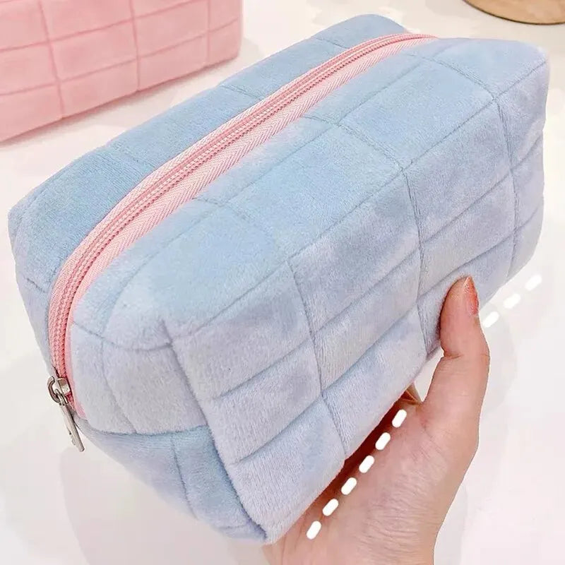 Women Zipper Makeup Organizer Handbag