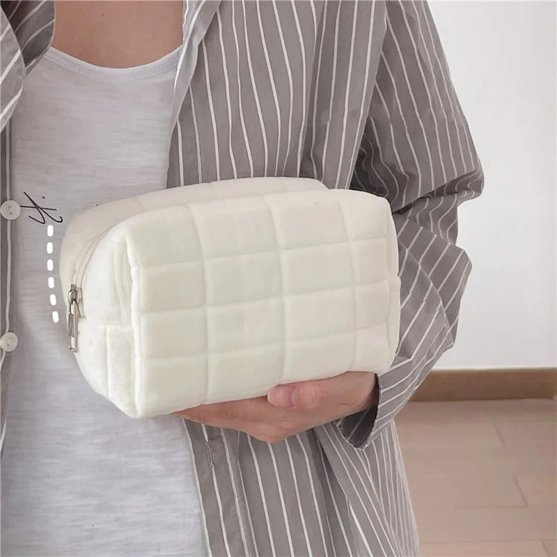 Women Zipper Makeup Organizer Handbag