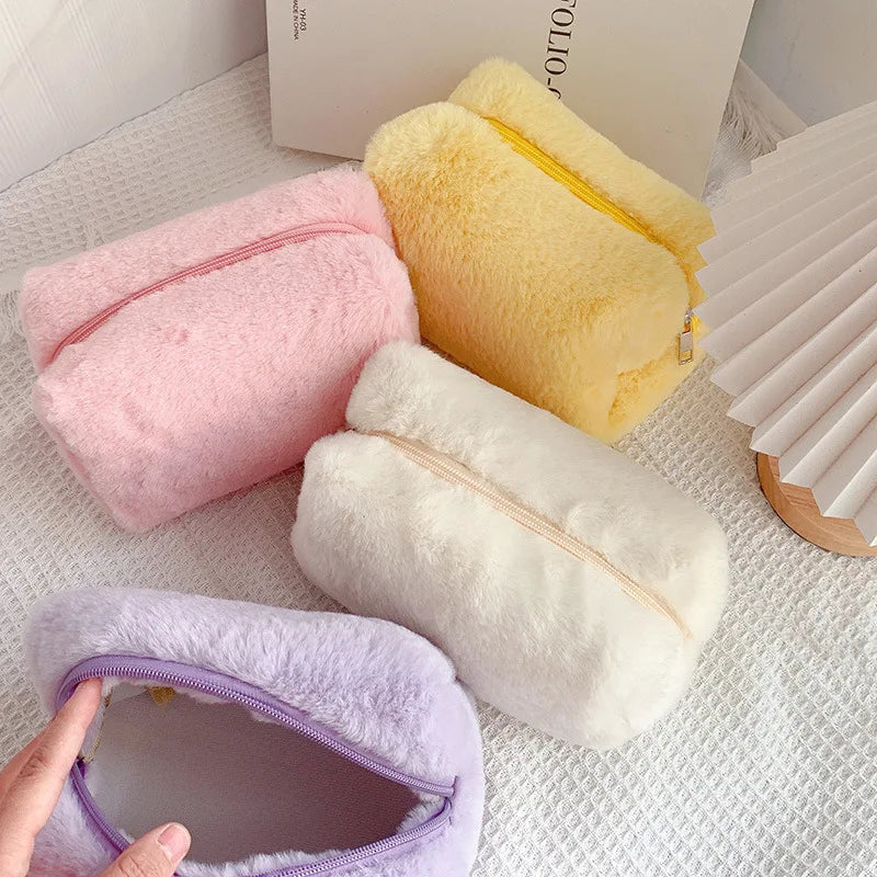 Women Zipper Makeup Organizer Handbag