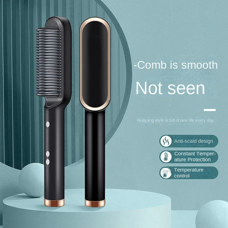 Hair Straightener 3In1 Professional Quick Heated Electric Hot Comb