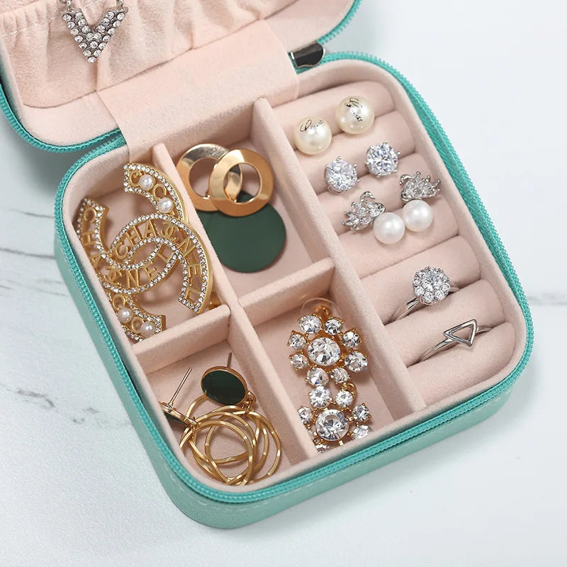 Portable Mini Jewelry Storage Box Travel Organizer