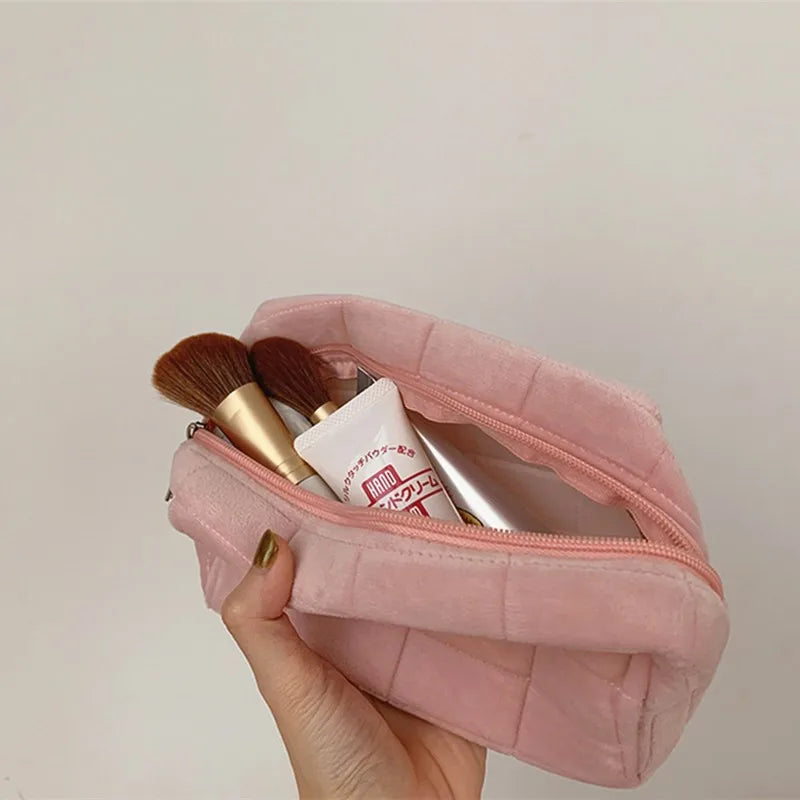 Women Zipper Makeup Organizer Handbag