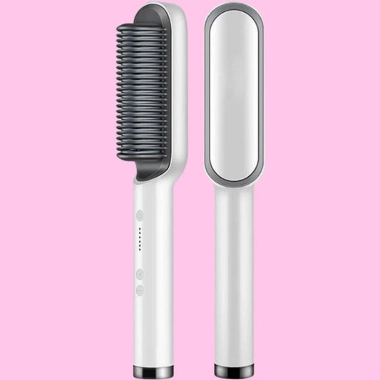 Brosse Lissante Chauffante Professionnelle 2 en 1
